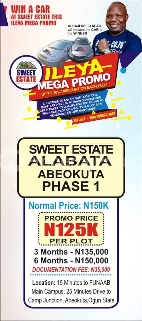 Land for sale Sweet Estate Alabata Phase 1 Alabata Abeokuta Ogun