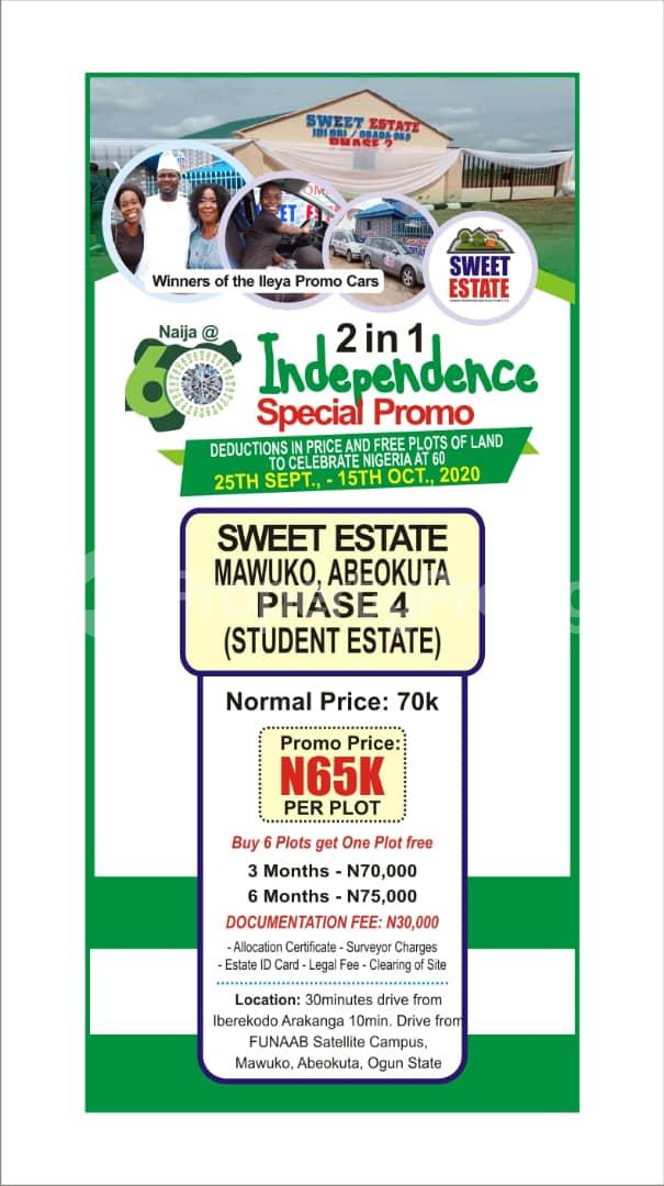Land for sale Funnab Mawuko Abeokuta Ogun
