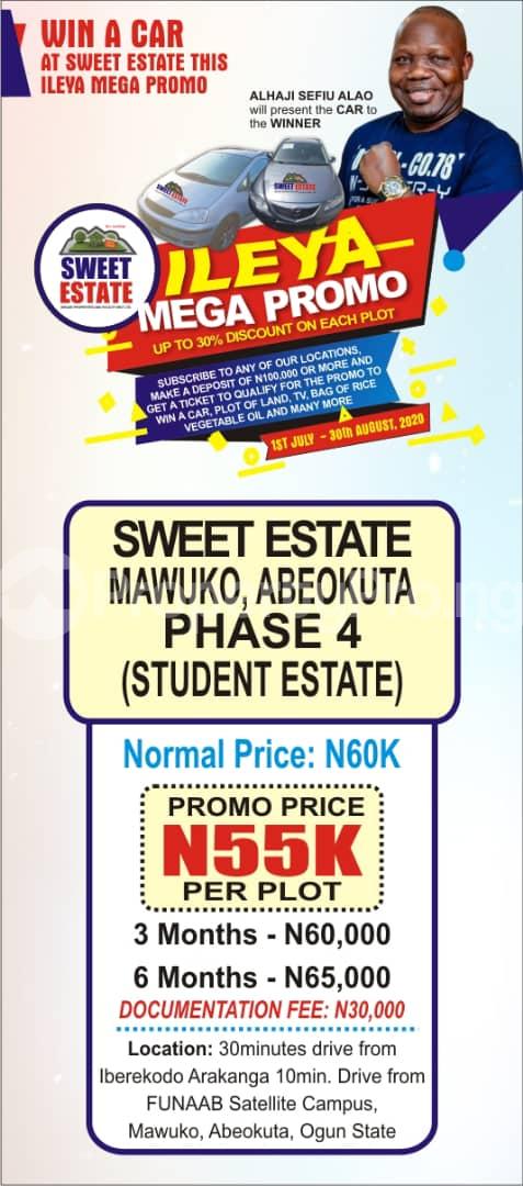 Land for sale Federal University Of Agriculture Satellite Campus Mawuko Abeokuta Ogun - 0