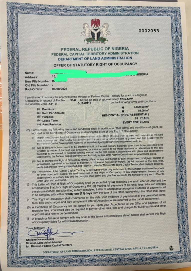 Land for sale Guzape 2 Guzape Abuja