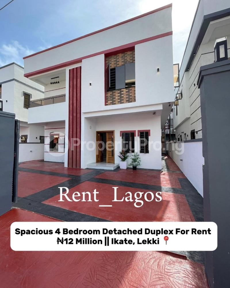 4 bedroom House for rent  Ikate Lekki Lagos