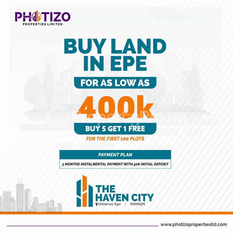 Land for sale Haven City Estate Epe Road Epe Lagos