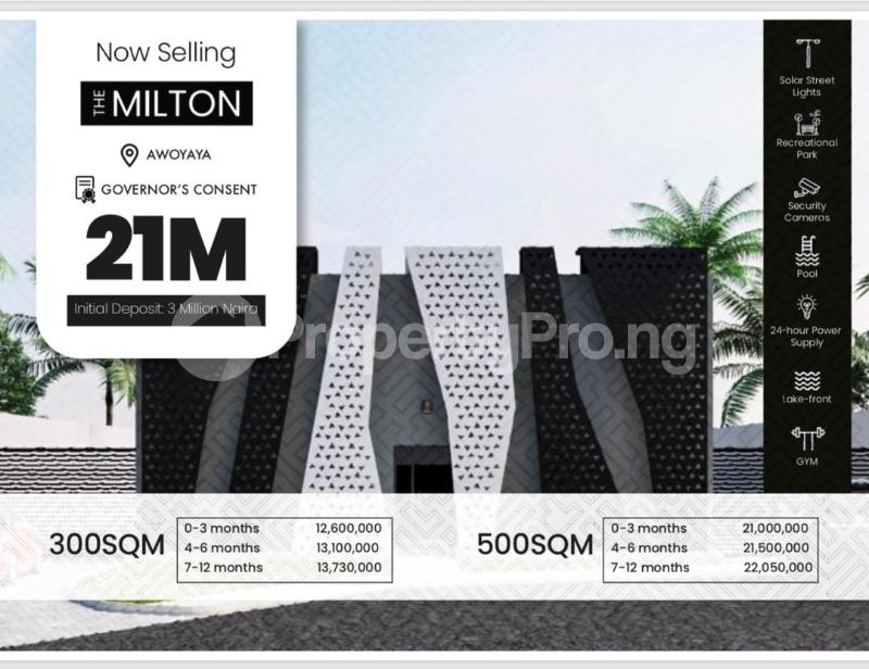 Land for sale Awoyaya Lekki Lagos