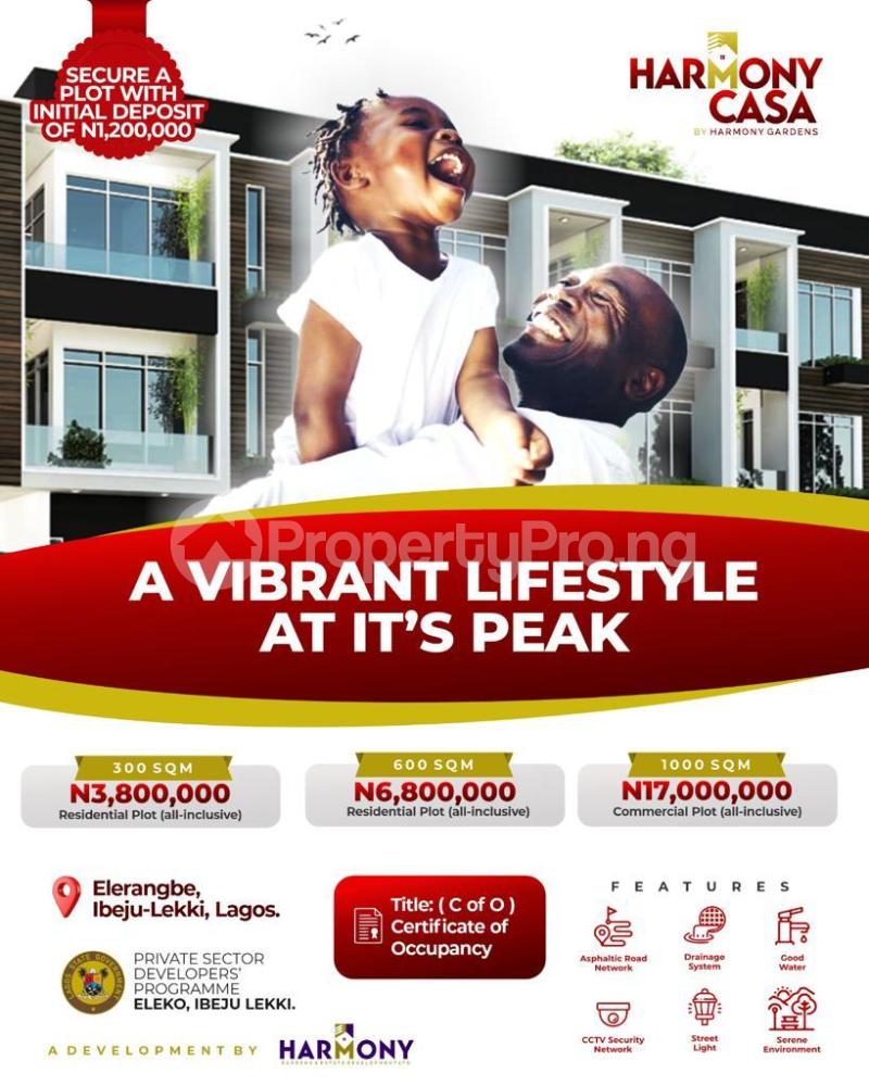 Land for sale Harmony Casa Estate Eleranigbe Ibeju-Lekki Lagos