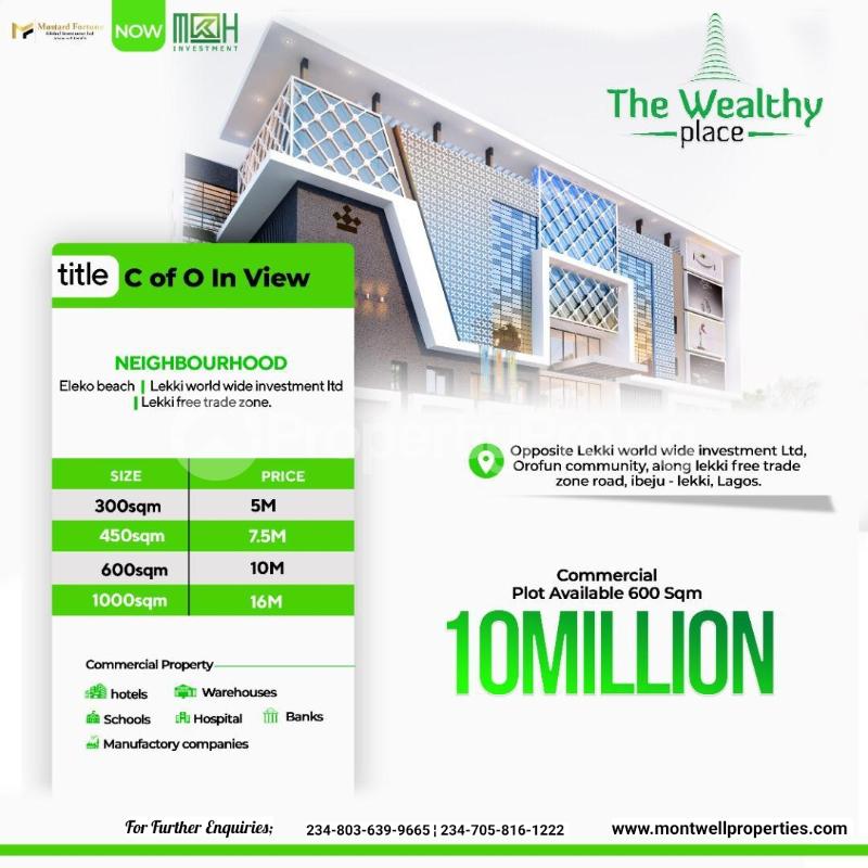 Land for sale Orofun Town, Ibeju Lekki Eleko Ibeju-Lekki Lagos