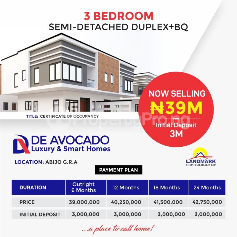 3 bedroom House for sale De Avocado Smart Homes Lekki Scheme 2 Ajah Lagos - 0