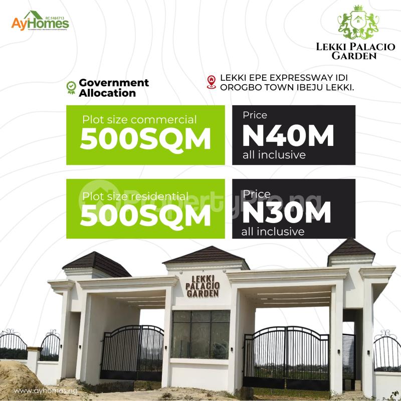 Land for sale Pan Atlantic University , Lekki International Airport Eleko Ibeju-Lekki Lagos