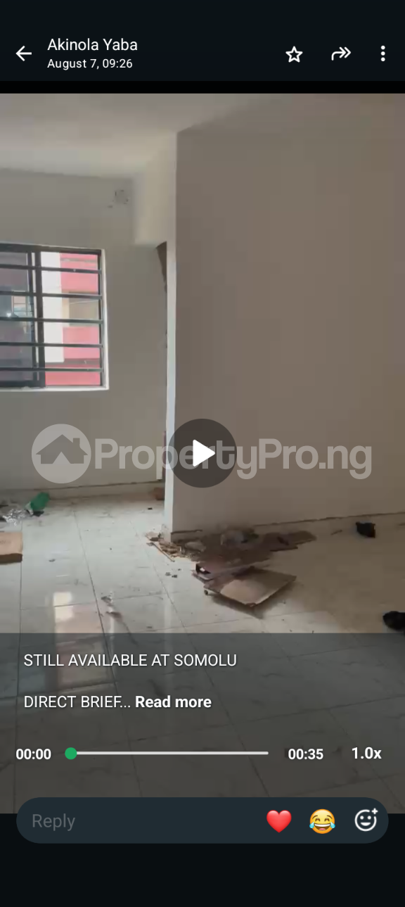 1 bedroom Flat / Apartment for rent Shomolu Shomolu Lagos