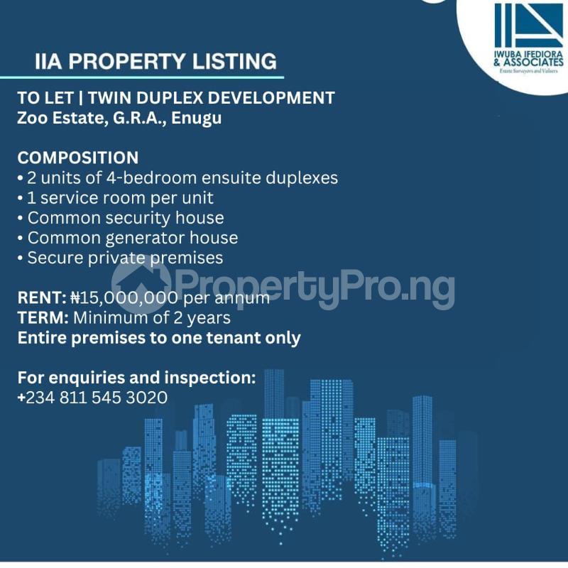 4 bedroom House for rent Zoo Estate Enugu Enugu