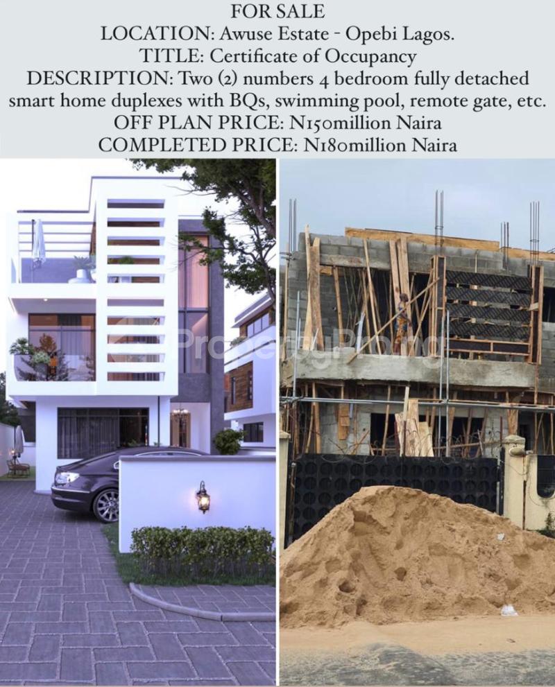 4 bedroom House for sale S Opebi Ikeja Lagos