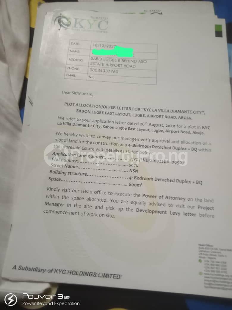 Land for sale Kyc Estate Lugbe Abuja Lugbe Abuja