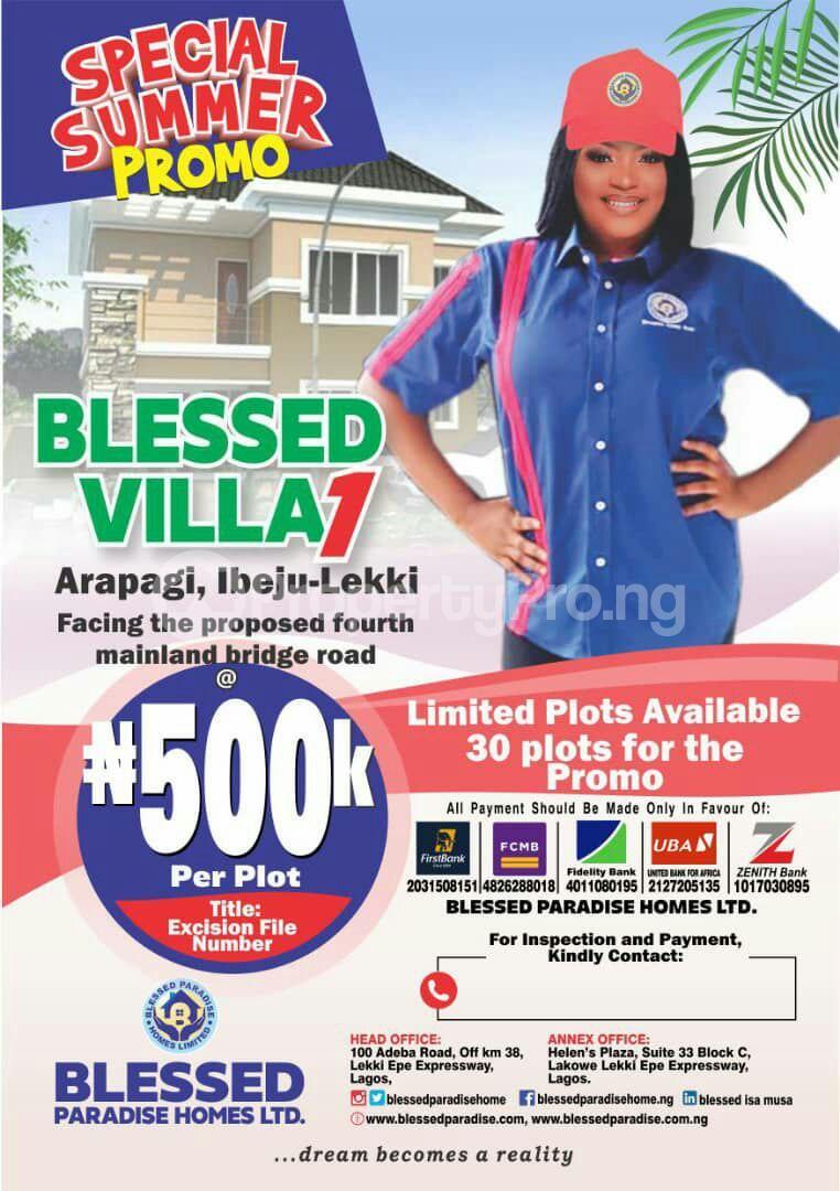 Land for sale Eleranigbe Ibeju-Lekki Lagos
