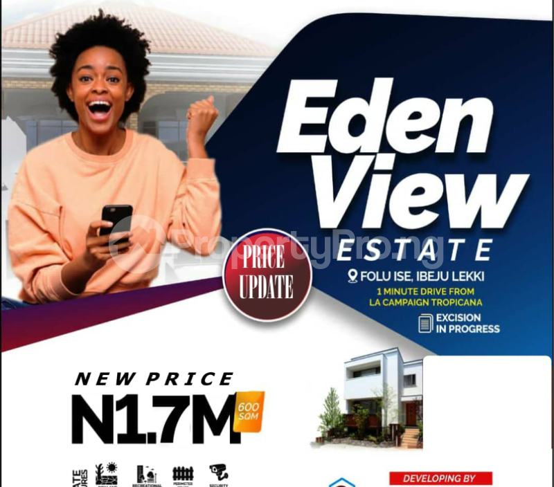 Land for sale Edenview Estate Folu Ise Road Free Trade Zone Ibeju-Lekki Lagos