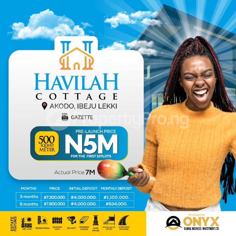 Land for sale Havilah Cottage Akodo Town Ibeju Lekki Free Trade Zone Ibeju-Lekki Lagos