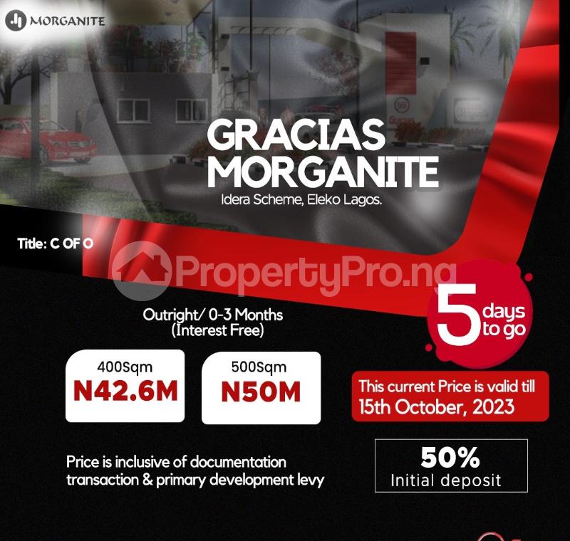 Land for sale Idara Housing Scheme ,gracias Moganite Eleko Ibeju-Lekki Lagos