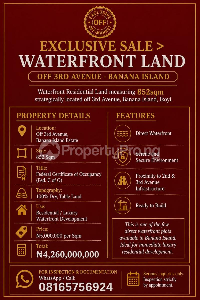 Land for sale Banana Island Ikoyi Lagos