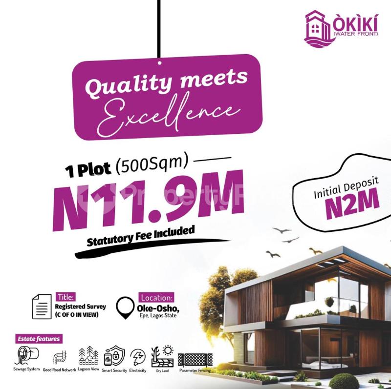 Land for sale Oke Osho/okiki Waterfront Estate/ Epe Roundabout Epe Lagos