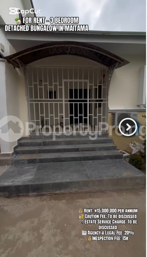 3 bedroom House for rent Maitama Abuja