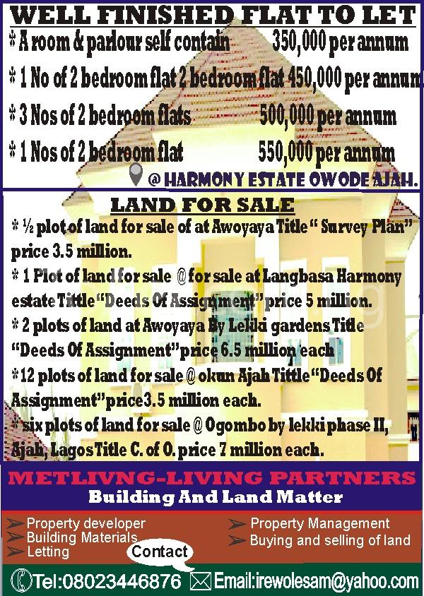 2 bedroom House for rent Langbasa Ajah Ibeju-Lekki Lagos