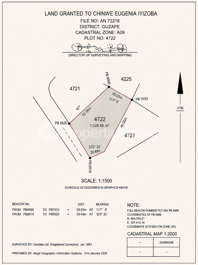 Land for sale Guzape Abuja