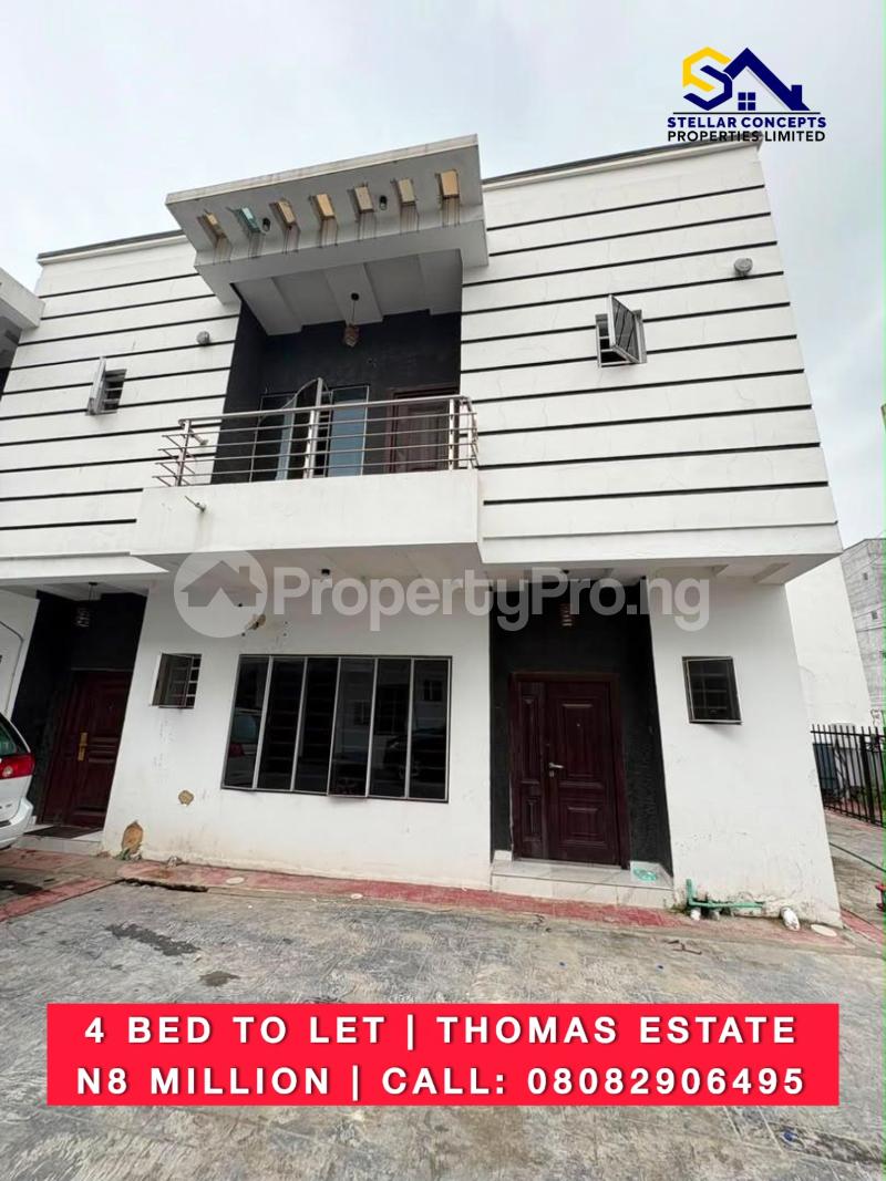 4 bedroom House for rent Unity Home Thomas Estate Thomas estate Ajah Lagos