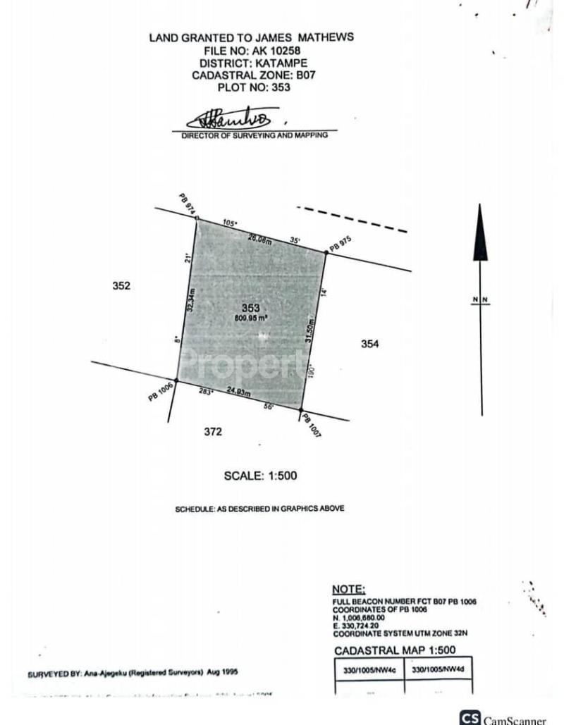 Land for sale Main Katampe Main Abuja
