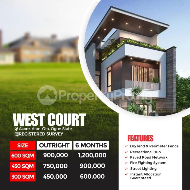 Land for sale Akore,atan Ota,ogun Sango Ota Ado Odo/Ota Ogun