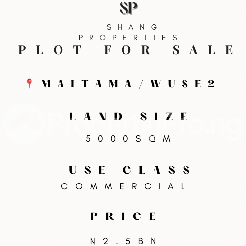 Land for sale Wuse 2 Abuja