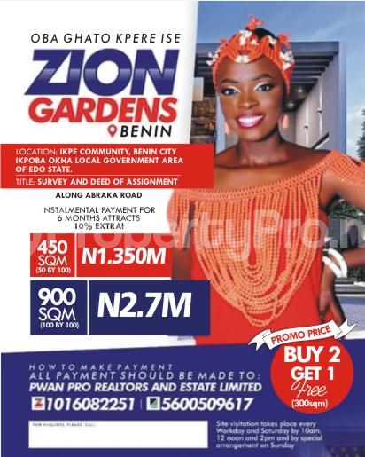 Land for sale Ikpe Community, Ikpoba L.g.a Central Edo