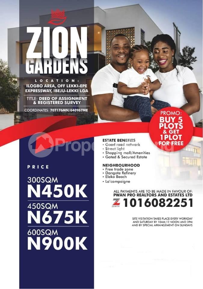 Land for sale Ilogbo Area, Off Lekki Epe Expressway Ibeju-Lekki Lagos - 0
