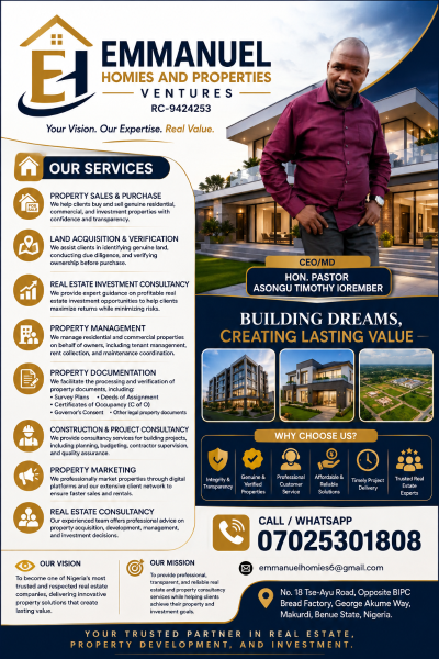 EMMANUEL HOMIES AND PROPERTIES VENTURES 
