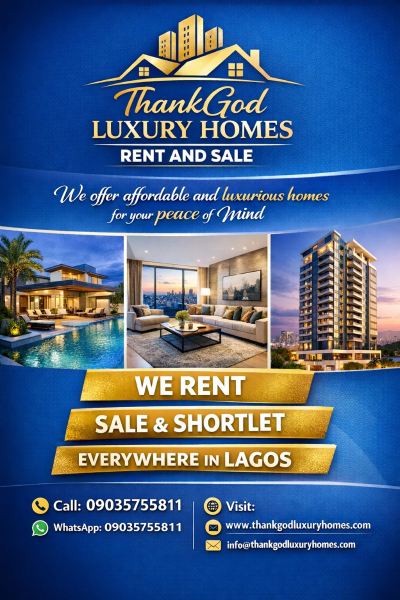 THANKGOD LUXURY HOMES RENT AND SALE