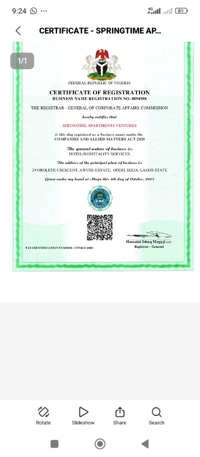 SPRINGTIME APARTMENTS VENTURES