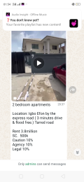 2 bedroom Flat / Apartment for rent Lekki Igbo-efon Lekki Lagos