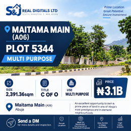 Land for sale Maitama Main Maitama Abuja