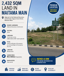 Land for sale Adjacent To National Boundary Commission Maitama Abuja