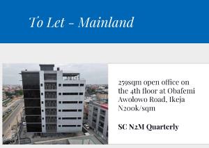 Commercial Property for rent 4th Floor Obafemi Awolowo Way Ikeja Lagos