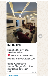 3 bedroom Flat / Apartment for rent Meadow Hall Way Ikate Ikate Lekki Lagos