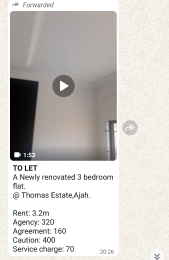 3 bedroom Flat / Apartment for rent Thomas Estate Thomas estate Ajah Lagos