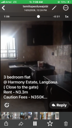 3 bedroom Flat / Apartment for rent Ado Roundabout Langbasa Ado Road Ajah Lagos