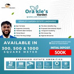 Land for sale Orakle's Garden Estate Isiwo Epe Tollgate Expressway Ijebu Ode Epe Road Epe Lagos