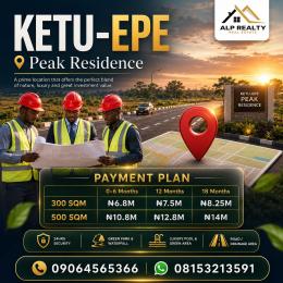 Land for sale Ketu Epe, Near Lagos State Logistics Park Epe Lagos