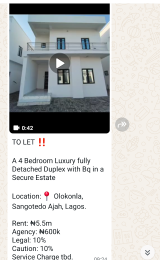 4 bedroom House for rent Olokonla Sangotedo Ajah Lagos