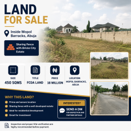 Land for sale Mopol Barrack Along Kubwa Express Way Dei-Dei Diplomatic Zones Abuja