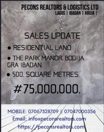 Land for sale The Park Manor (bodija Gra) Samonda Ibadan Oyo