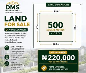 Land for sale Bola Tinubu Way Alagbado Abule Egba Lagos