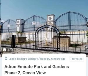 Land for sale Along Lagos Seme Expressway Few Minutes Drive From Seme Border, Emirate Parks And Gardens Phase 2 ( Ocean View ) Estate Badagry Badagry Lagos