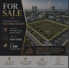 Land for sale Saka Tinubu Victoria Island Lagos