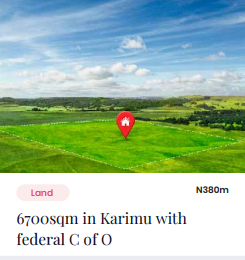 Land for sale Karimu Abuja