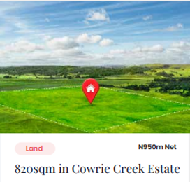 Land for sale Cowrie Creek Estate Lekki Phase 1 Along Lekki Expressway Lekki Lagos